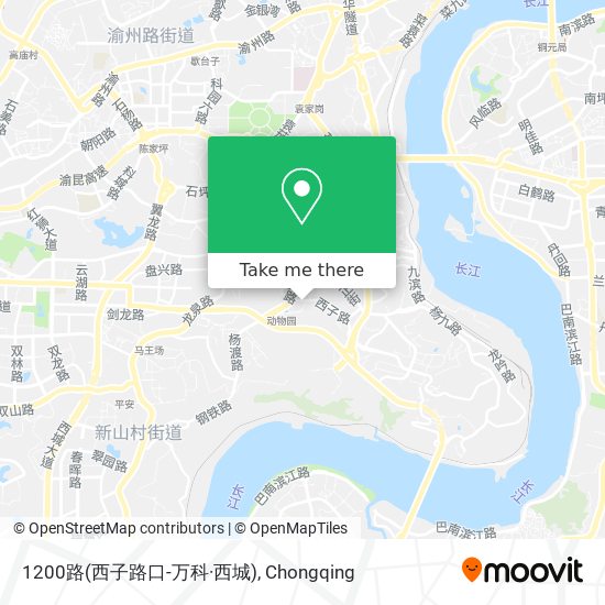 1200路(西子路口-万科·西城) map