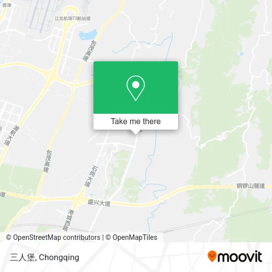 三人堡 map