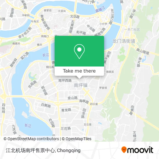 江北机场南坪售票中心 map
