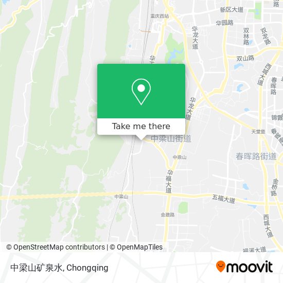 中梁山矿泉水 map