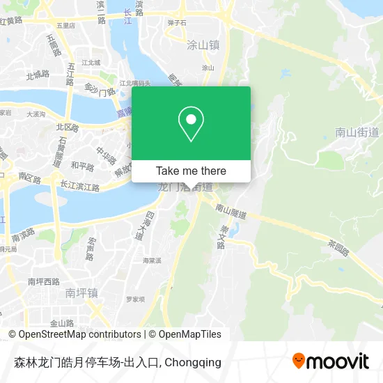 森林龙门皓月停车场-出入口 map
