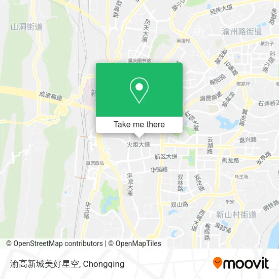 渝高新城美好星空 map