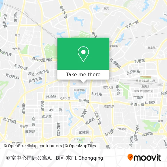 财富中心国际公寓A、B区-东门 map