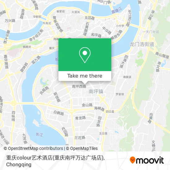 重庆colour艺术酒店(重庆南坪万达广场店) map