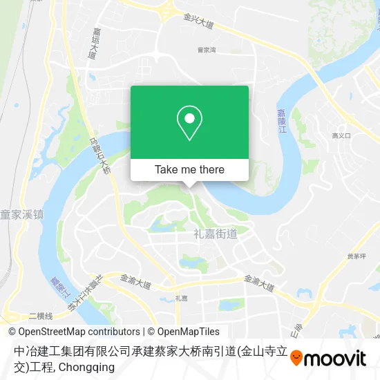 中冶建工集团有限公司承建蔡家大桥南引道(金山寺立交)工程 map