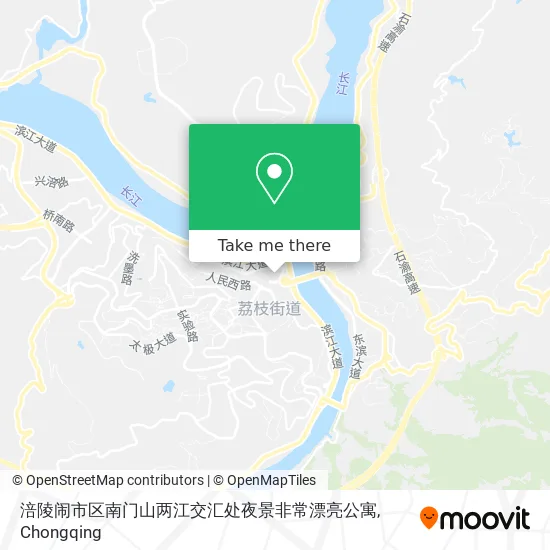 涪陵闹市区南门山两江交汇处夜景非常漂亮公寓 map