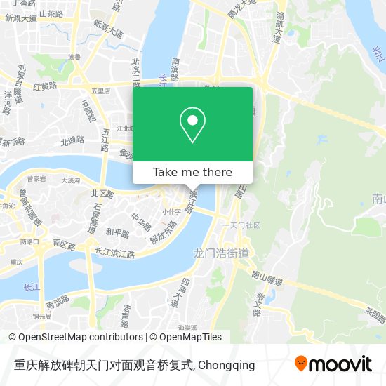 重庆解放碑朝天门对面观音桥复式 map
