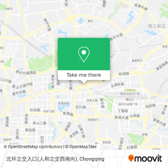 北环立交入口(人和立交西南向) map