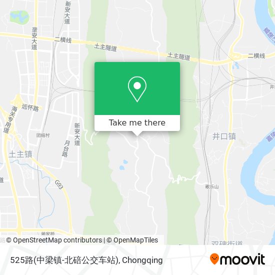 525路(中梁镇-北碚公交车站) map