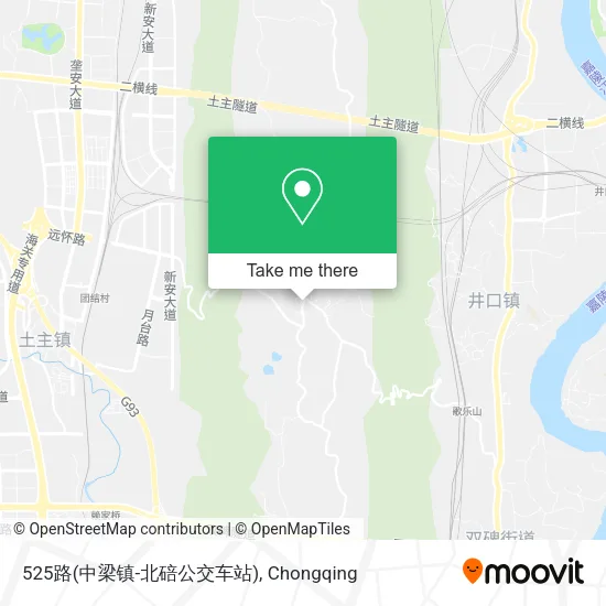 525路(中梁镇-北碚公交车站) map