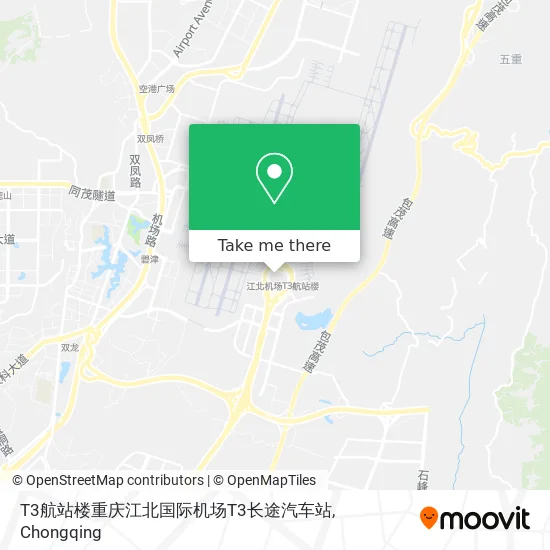 T3航站楼重庆江北国际机场T3长途汽车站 map