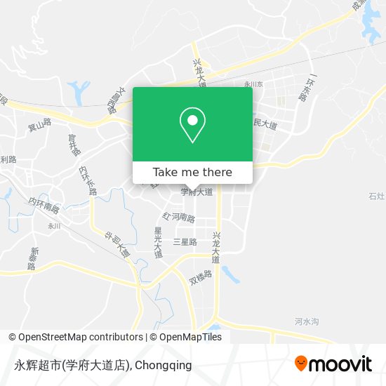 永辉超市(学府大道店) map