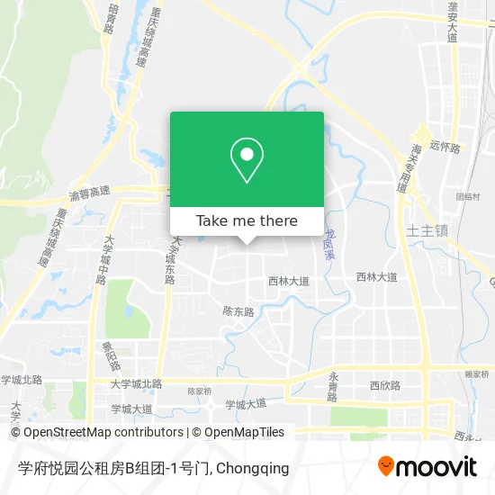 学府悦园公租房B组团-1号门 map