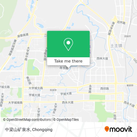 中梁山矿泉水 map