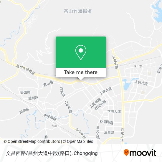文昌西路/昌州大道中段(路口) map