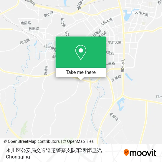 永川区公安局交通巡逻警察支队车辆管理所 map