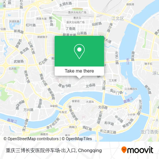 重庆三博长安医院停车场-出入口 map