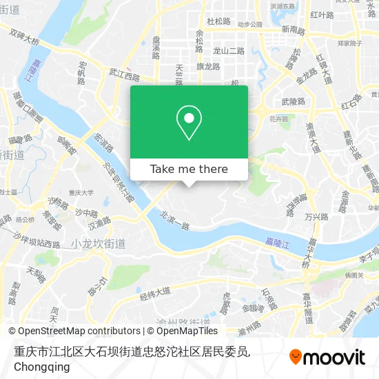 重庆市江北区大石坝街道忠怒沱社区居民委员 map