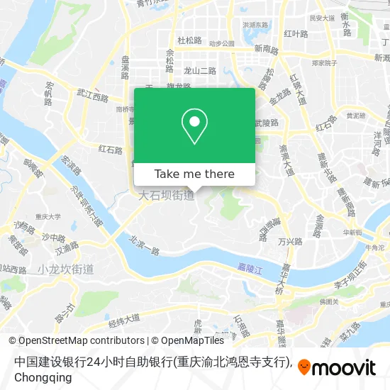 中国建设银行24小时自助银行(重庆渝北鸿恩寺支行) map