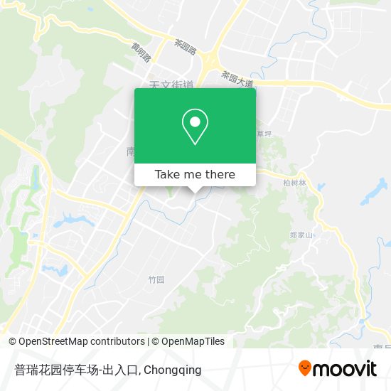 普瑞花园停车场-出入口 map