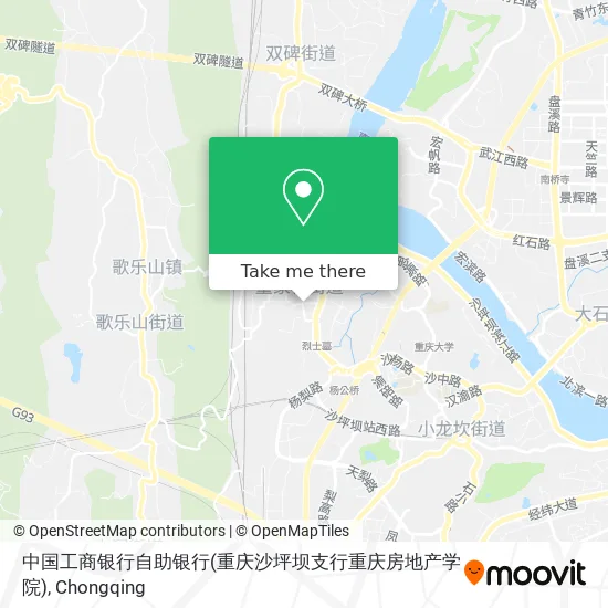 中国工商银行自助银行(重庆沙坪坝支行重庆房地产学院) map