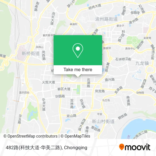 482路(科技大道-华美二路) map