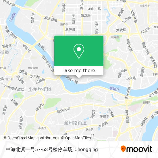 中海北滨一号57-63号楼停车场 map