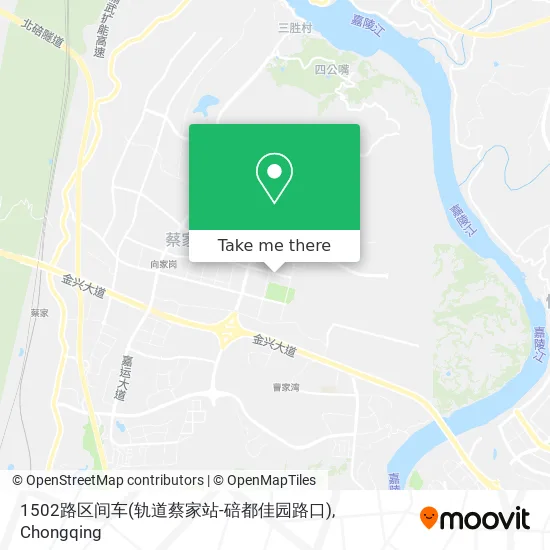 1502路区间车(轨道蔡家站-碚都佳园路口) map
