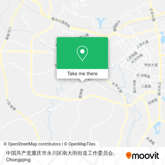 中国共产党重庆市永川区南大街街道工作委员会 map