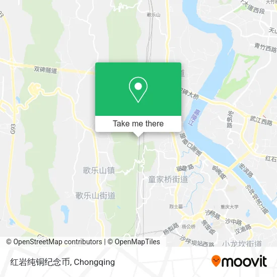 红岩纯铜纪念币 map
