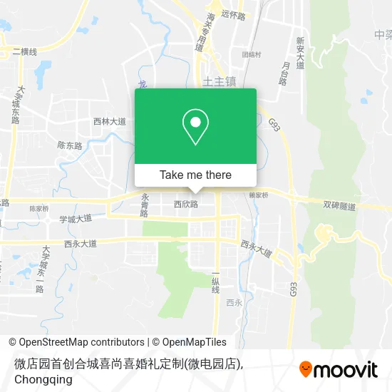 微店园首创合城喜尚喜婚礼定制(微电园店) map