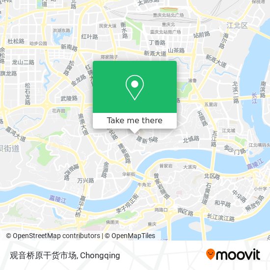 观音桥原干货市场 map