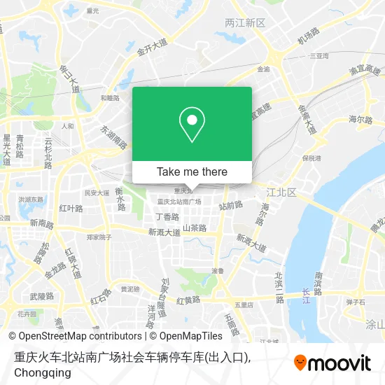 重庆火车北站南广场社会车辆停车库(出入口) map