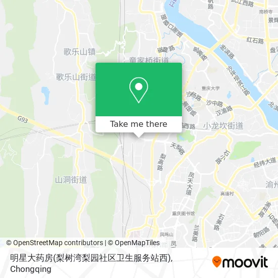 明星大药房(梨树湾梨园社区卫生服务站西) map