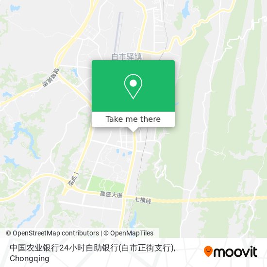 中国农业银行24小时自助银行(白市正街支行) map