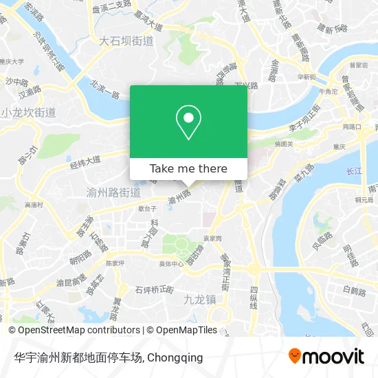 华宇渝州新都地面停车场 map