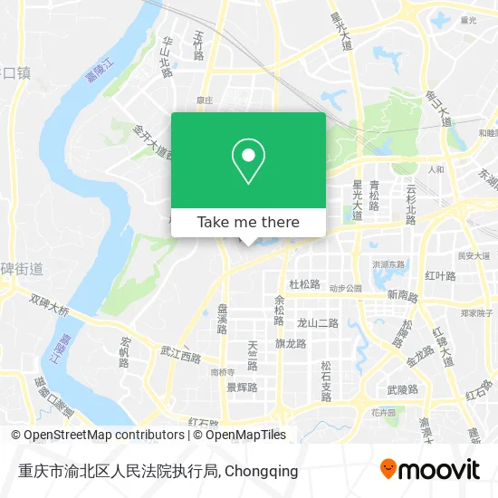 重庆市渝北区人民法院执行局 map