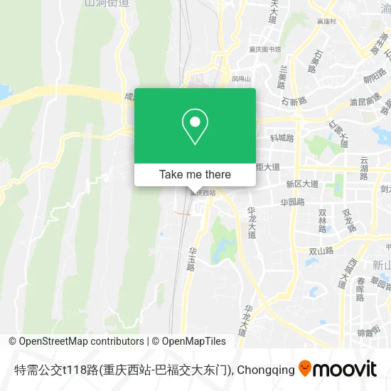 特需公交t118路(重庆西站-巴福交大东门) map