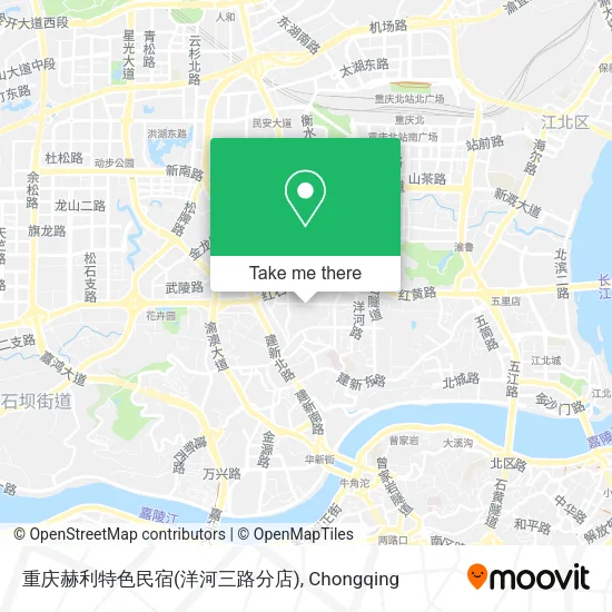 重庆赫利特色民宿(洋河三路分店) map