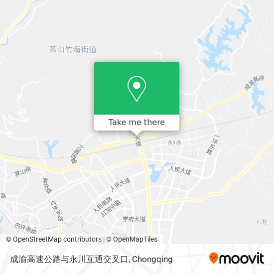 成渝高速公路与永川互通交叉口 map
