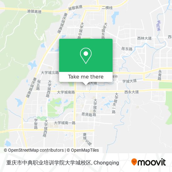 重庆市中典职业培训学院大学城校区 map