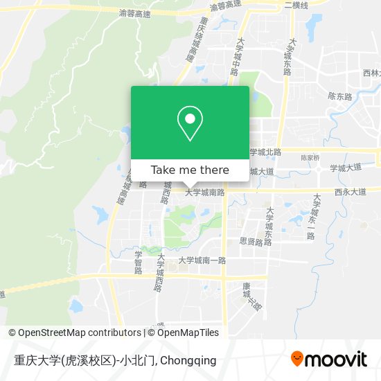重庆大学(虎溪校区)-小北门 map