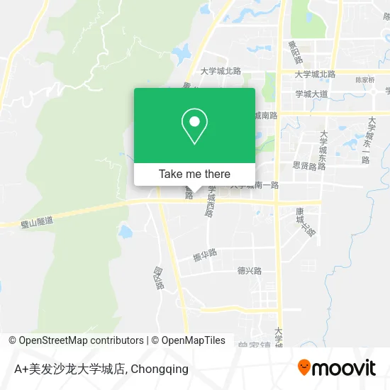 A+美发沙龙大学城店 map