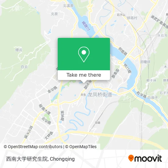 西南大学研究生院 map
