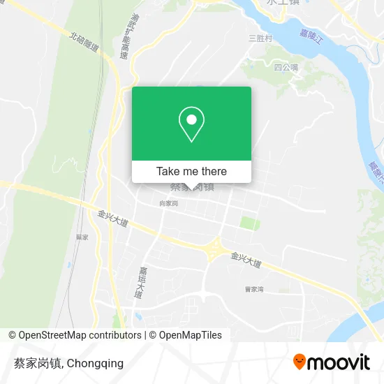 蔡家岗镇 map