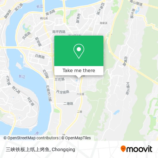 三峡铁板上纸上烤鱼 map