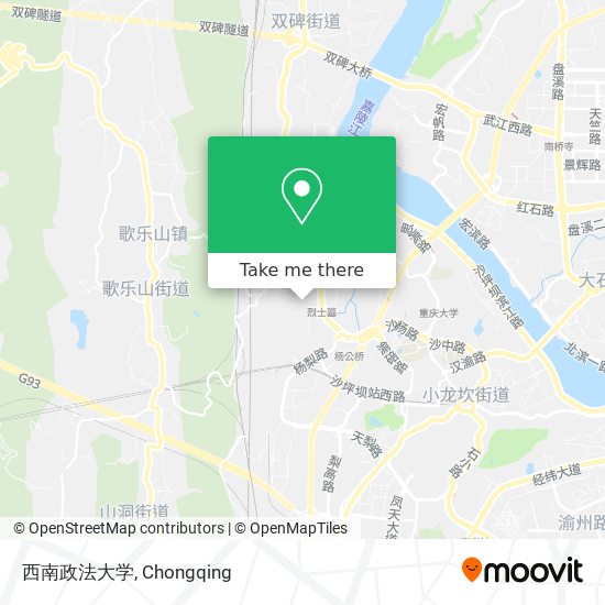 西南政法大学 map