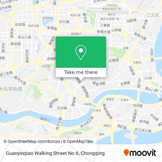 Guanyinqiao Walking Street No 6 map