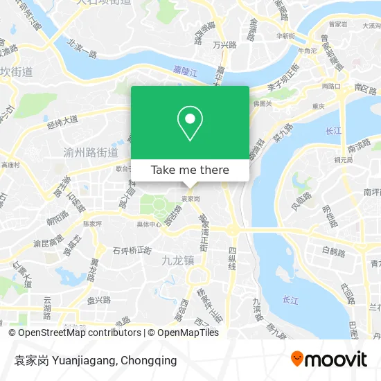 袁家岗 Yuanjiagang map