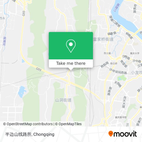 半边山线路所 map